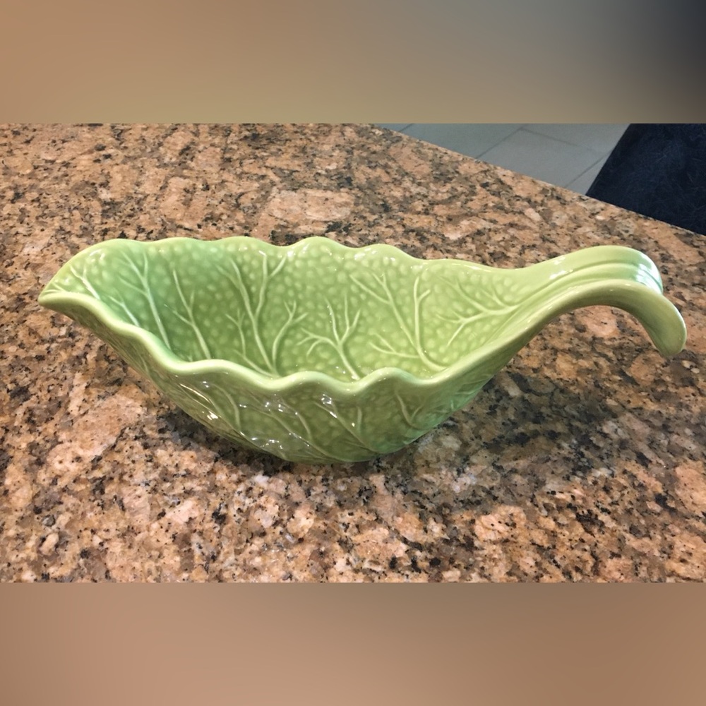 John Derian For Target stoneware gravy boat green NEW